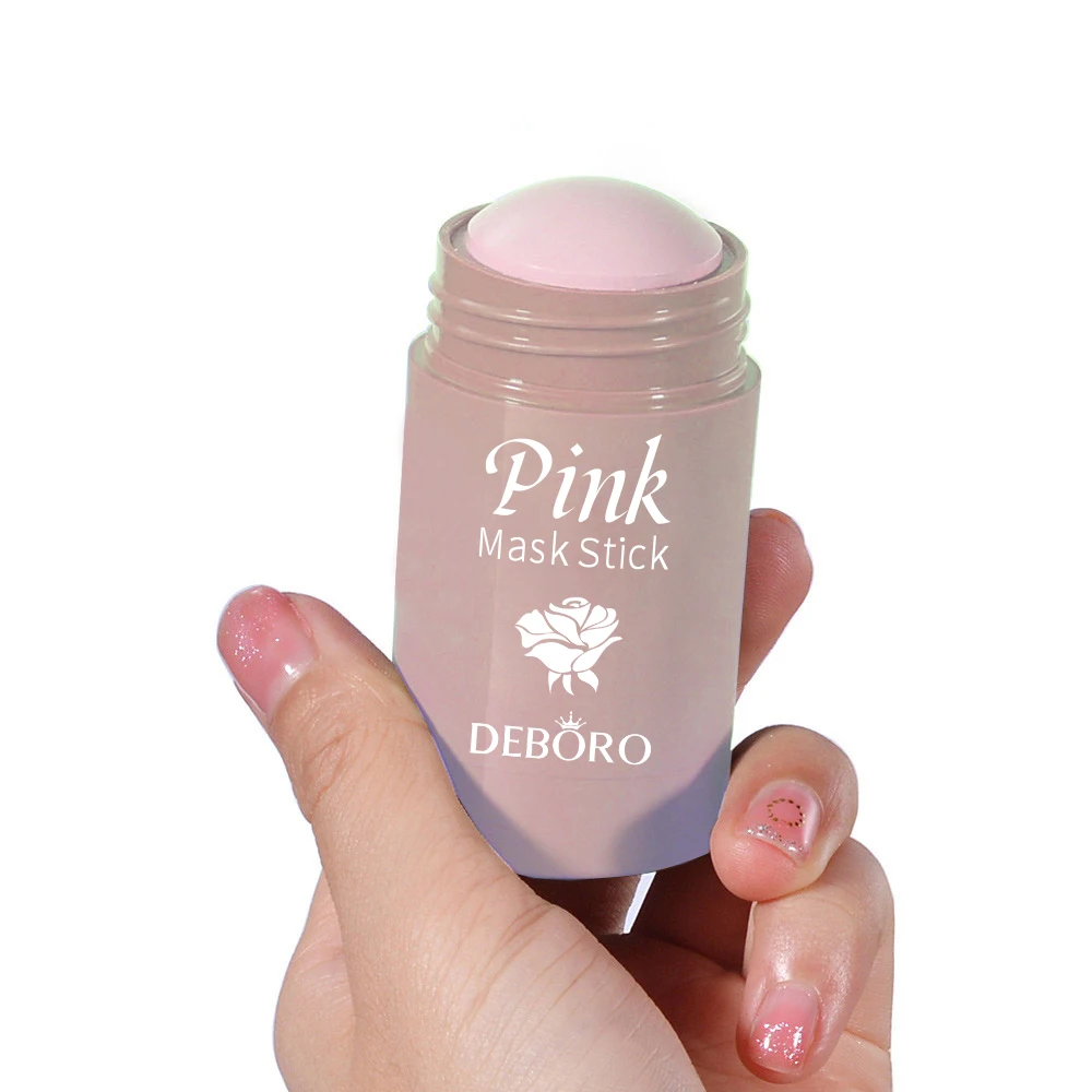 Private Label Natural Skin Care Products Clay Facial Mask Stick With Pink Clay