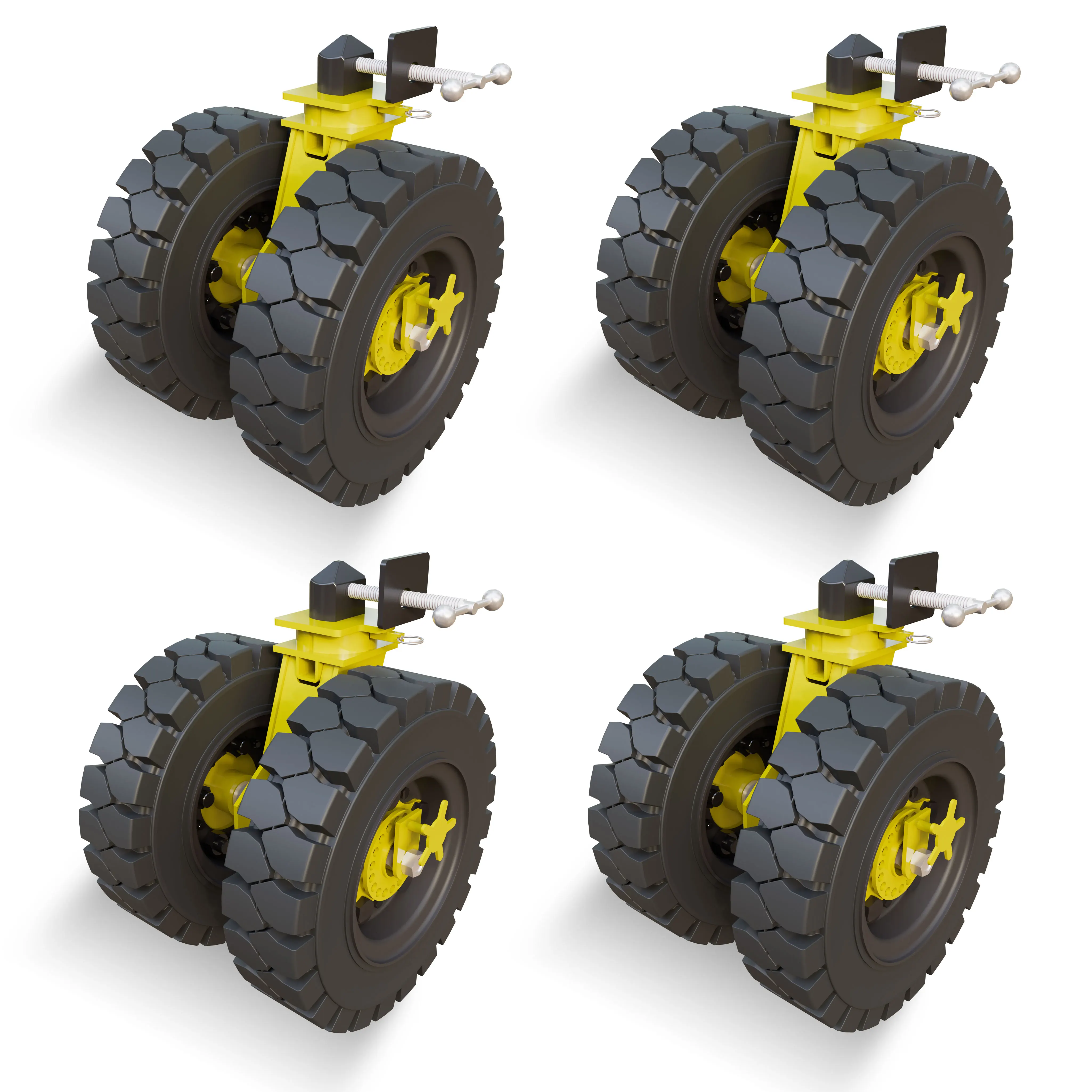 25inch 20tons Swivel Caster Heavy Duty Caster Wheel Industrial Rubber Container Caster with Brake