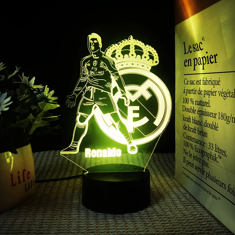 3D acrylic night light tables lamp decoration bedroom football games lamps LED smart home lights anime light lamp kids decor