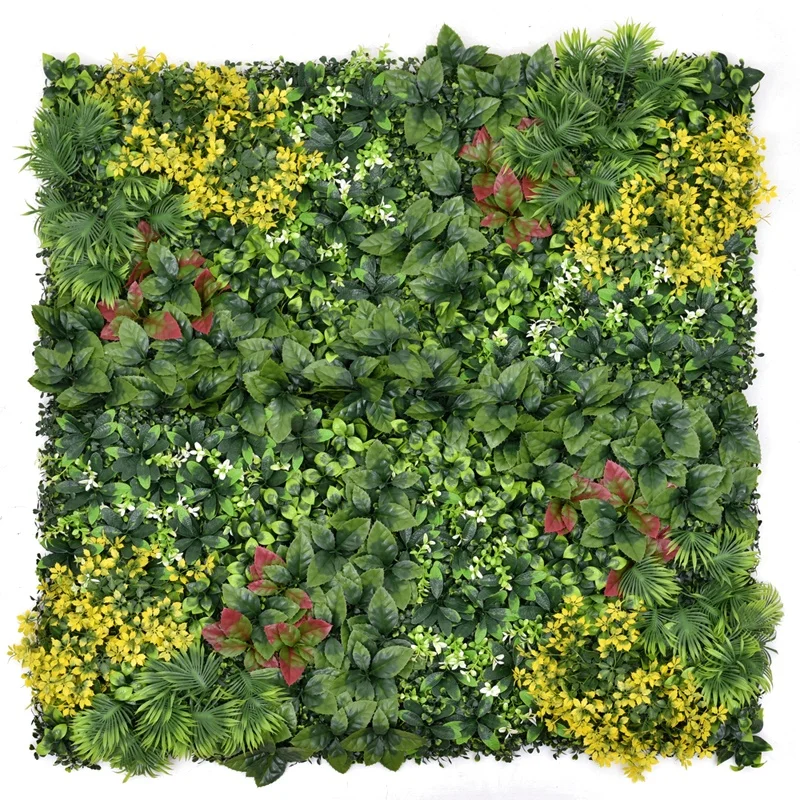 100cm Wall Plants Artificial Europe Easy Green Decoratinve Outdoor Panels Grass Fence Wall Mounted Artificial Plant Wall