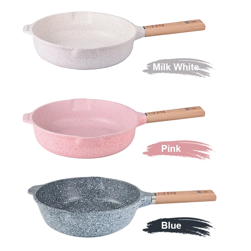 Hard Anodized Aluminum Flat Cooking Nonstick Stoneware Skillet Pan Pot Cheap High-grade