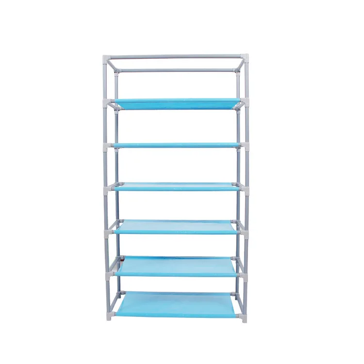 Non Woven Fabric 4 Tiers Cover Steel Lockable Shoe Cabinet Hanging Shoe Rack