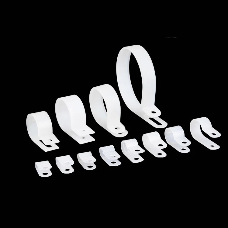 Plastic Nylon R Type Cable Clamp For Wire
