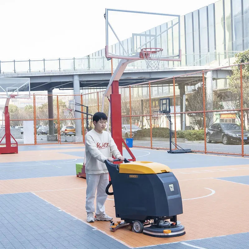 Walk Behind Ceramic Floor Tiles Cleaning Machine Plastic Flooring Machine Floor Scrubber Machine