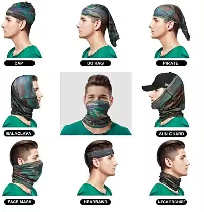 Wholesale Seamless Camo Cooling Head Tubular Bandana Scarf Sport Fishing Tube Headwear Headband Skull Custom Face Cover Bandana