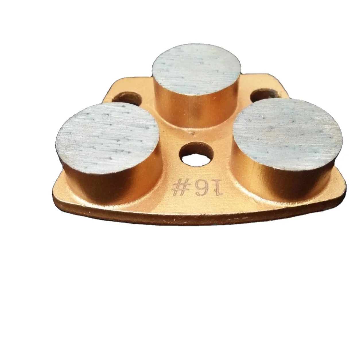 High Wear 3 Holes Grinding Wheel  Diamond Concrete Grinding Disc Pad for Grinder Grit 16 Abrasives Tools