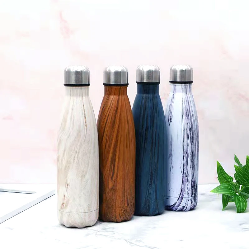 Double Wall Vacuum Insulated BPA Free Leak Proof Cola Shape Thermo 500ML Stainless Steel Water Bottle Flask
