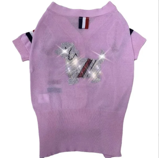 Fashion design Sweet Pet Dog Sweater Skirt Autumn Winter Dog Dress Cats Sweater Pet Knitted Pullover for Warm Dog Knit