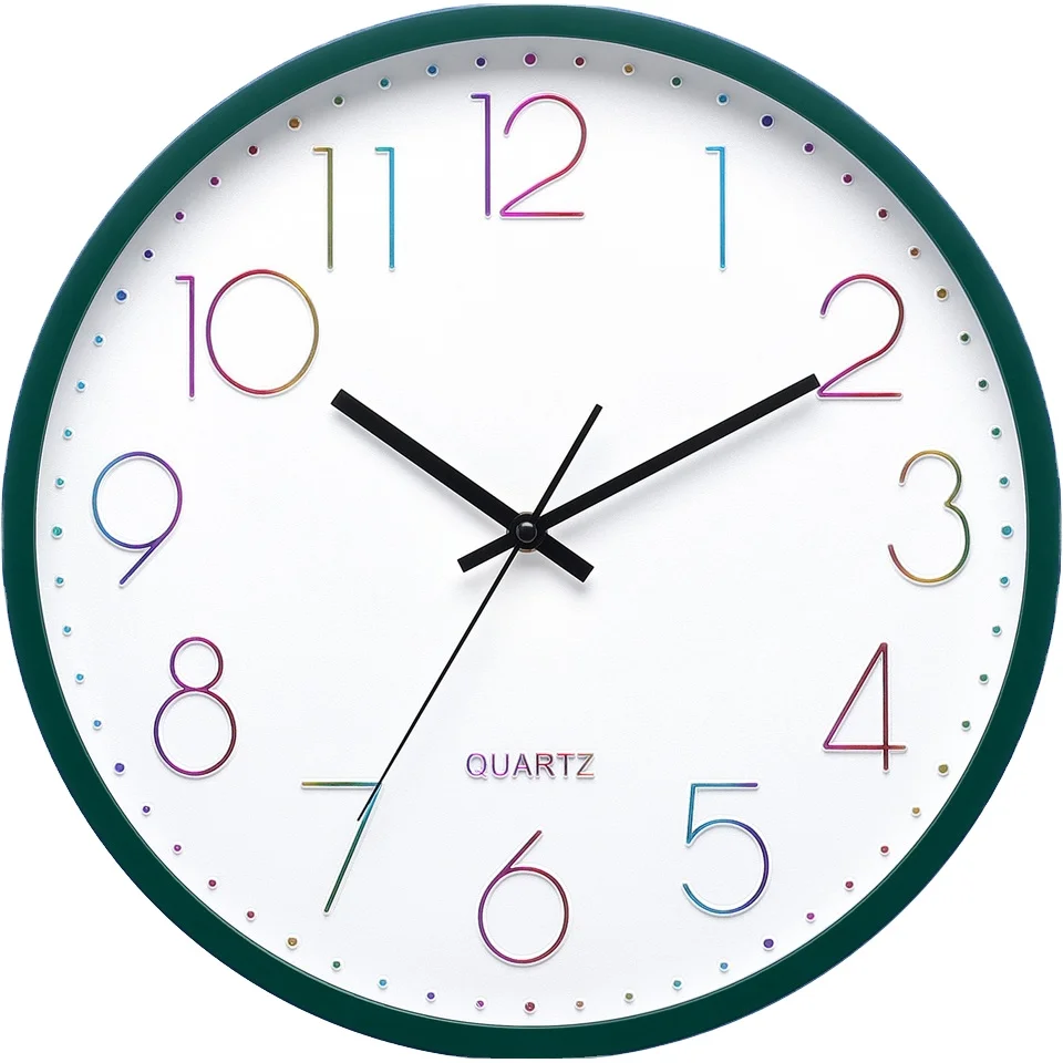 Custom 12inch 30cm clock wall clock  Fluorescent Circular Living Room   Wall Clock