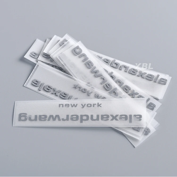 Clothing heat transfer label luxury brand custom logo garment clothing iron on neck care tag label for clothes
