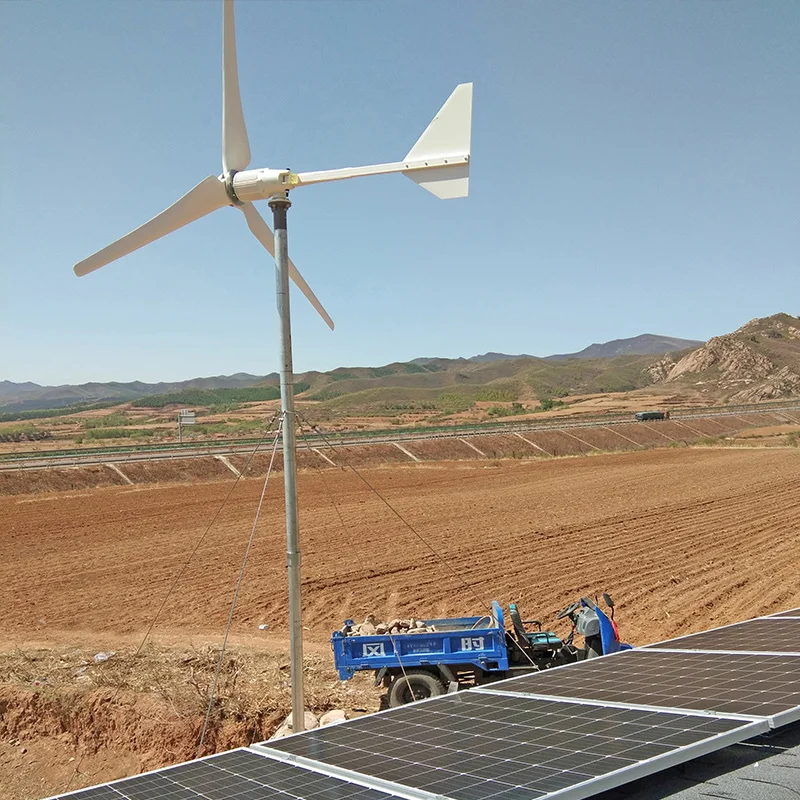 5kw wind turbine and solar panel combination wind system for electricity production