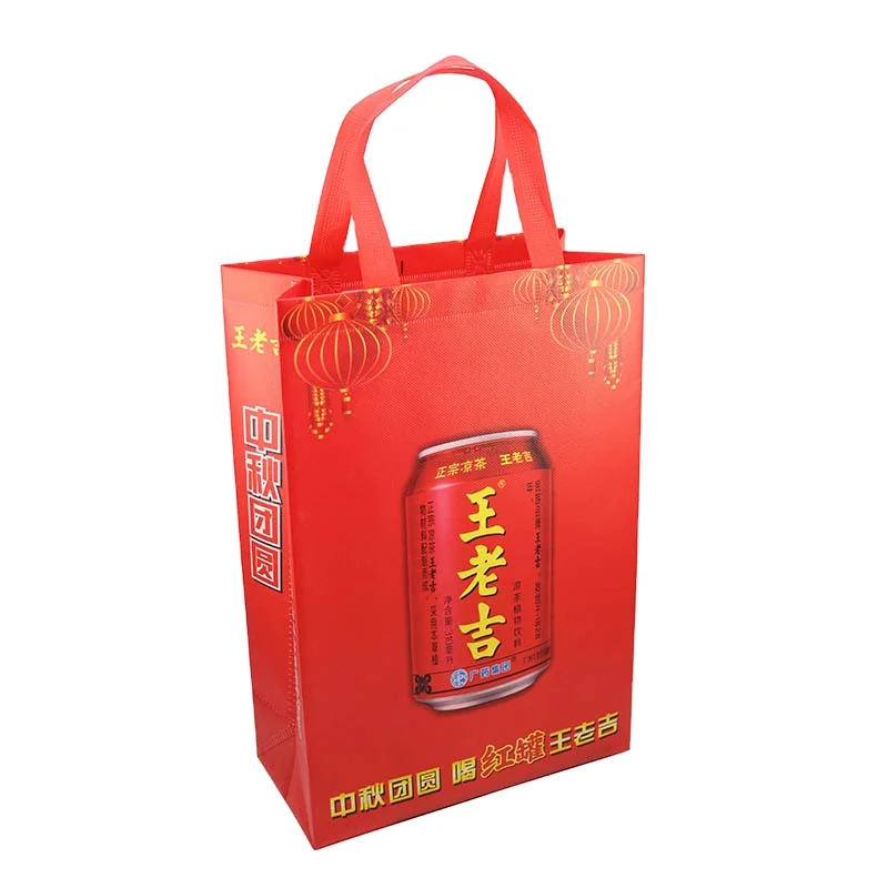 reusable durable printed non woven foldable shopping bag with tote