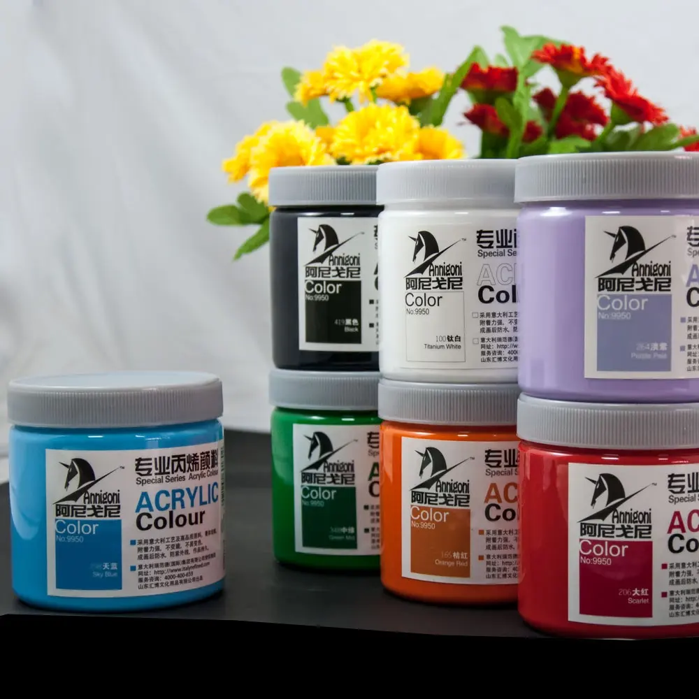 Anti UV Colorful Competitive price Non-toxic Widely used Eco-friendly  Annigoni 500ml Bottled Acrylic color
