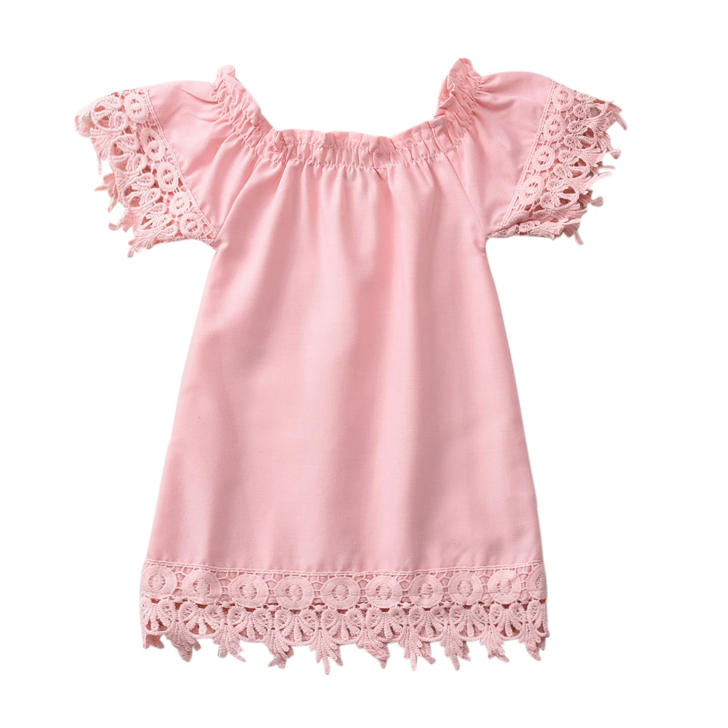 
baby girl skirt set Pink cotton dress baby clothes girls dress summer party dresses for girls of 0-6 years old 