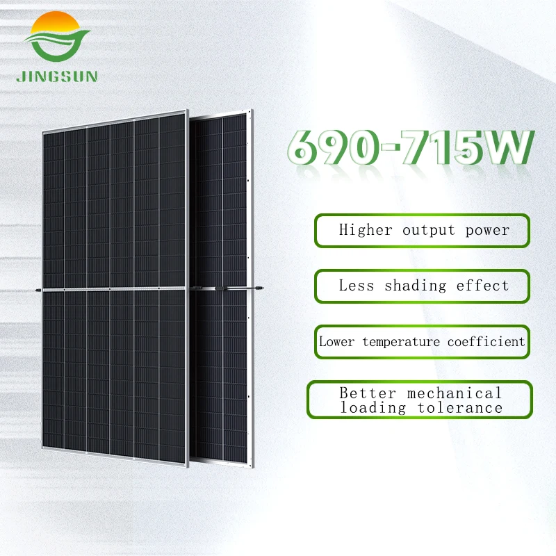 Jingsun High power Mono N-type 210mm 690w 715w 700w 705w 710w  Solar panels for home energy storage