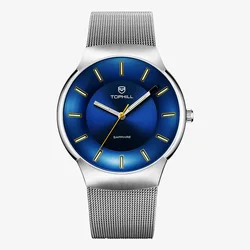 Tophill Custom Tritium Tracheal Nail Dial Luminous 316L Stainless Steel Milan Mesh Belt Sapphire Glass For Womens Quartz Watches