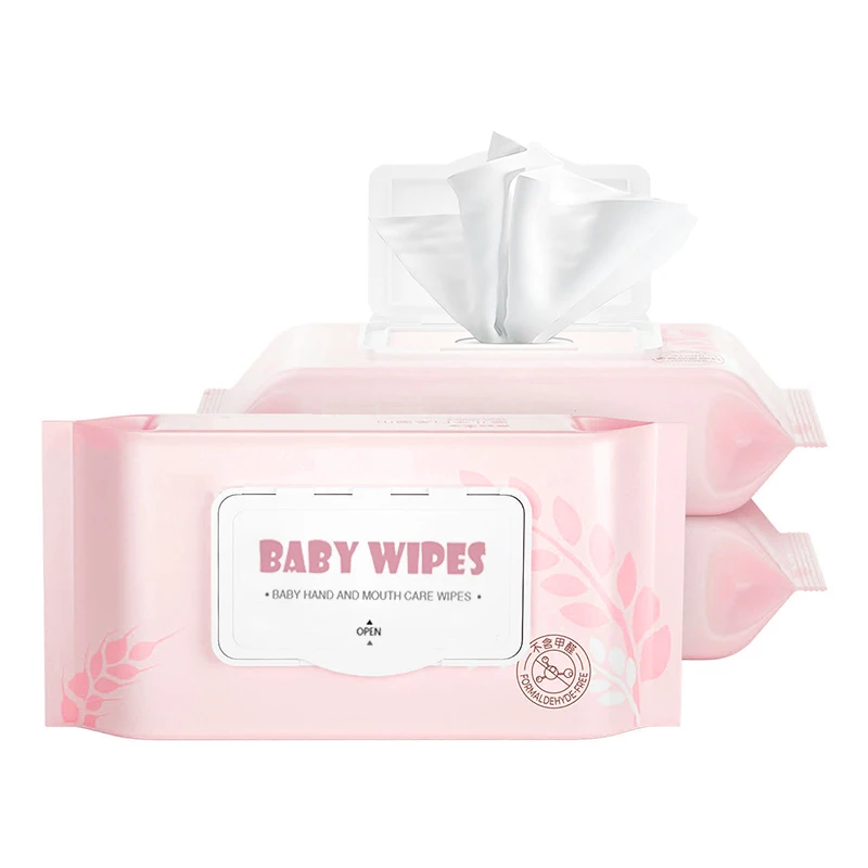 Factory Custom Soft Care Fragrance Free Newborn Water Wet Cleaning Wipes Baby Wet Wipes 120Pcs