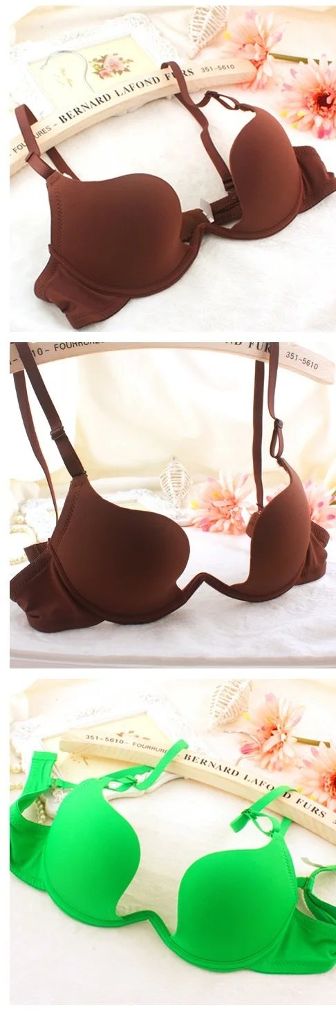 Low Price Sexy Deep U shape plunge sexy bras candy colors push up multi-way wearing bras low U shape backless bra