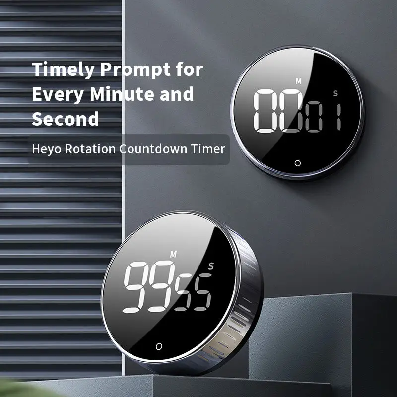 Large LED Digital Countdown Timing Alarm Clock Kitchen Timer  for Cooking