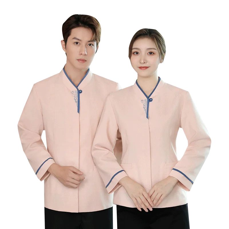 Professional Supply Custom Logo House Cleaning Uniform For Hotel Restaurant Cleaner Staff