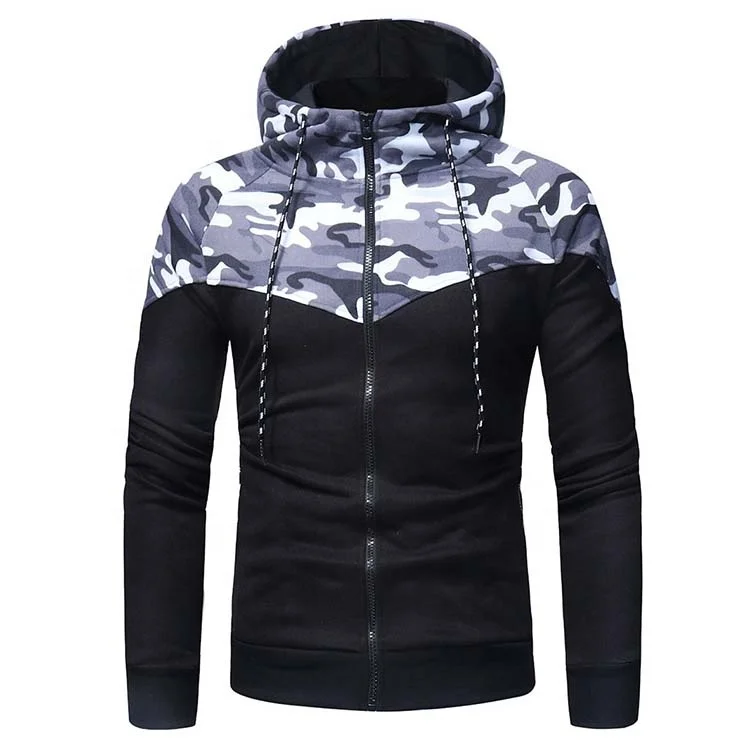 Fashion Camouflage Lime Green jacket Hoodie Mens Full Zipper Camo Hoodies
