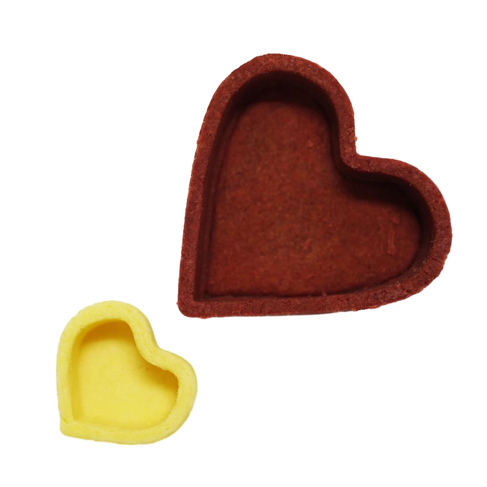 Green Tea Heart Tart Shells 4cm Mini Tart Shells