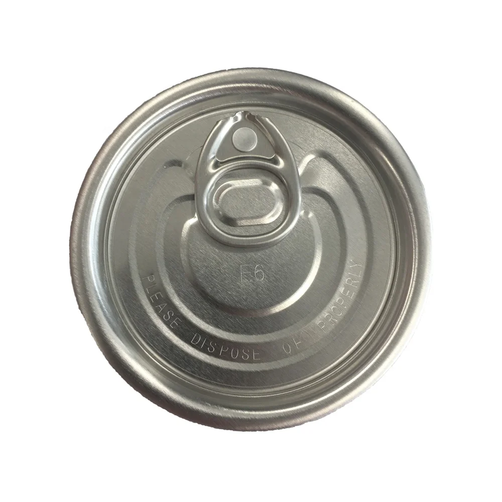 Tin metal food can cans easy open lid