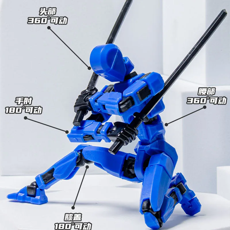 Funny multi-jointed movable robot toy plastic 13 articulated action robot figure dummy toy