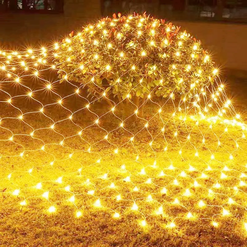 3*2m Christmas Garlands LED led lights for decor Stringsuper bright net mesh string light Fairy Xmas Party Garden Wedding