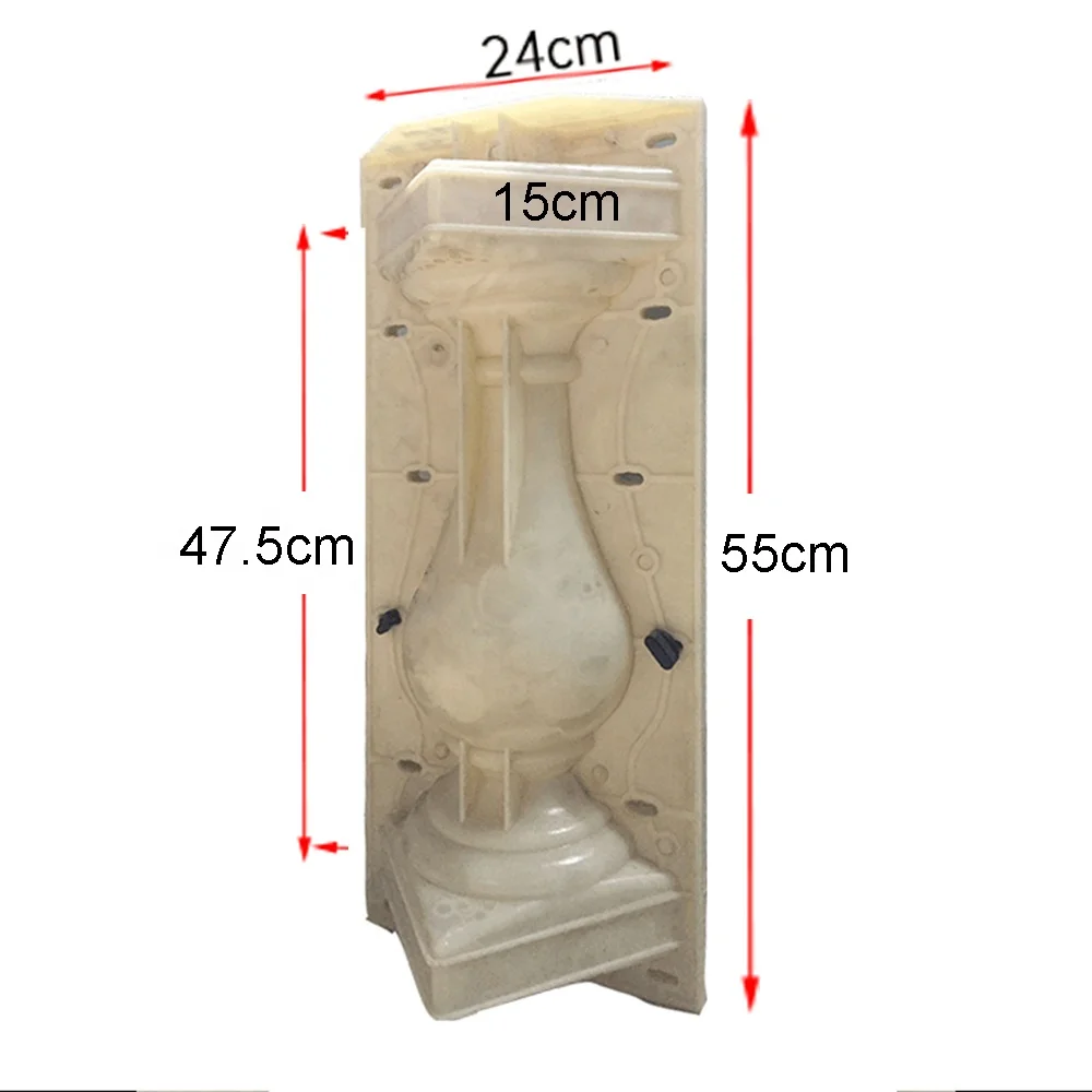 Precast Concrete Plastic Fence Handrail Balustrade Stair Railing Roman Columns Balcony Baluster Mold for sale
