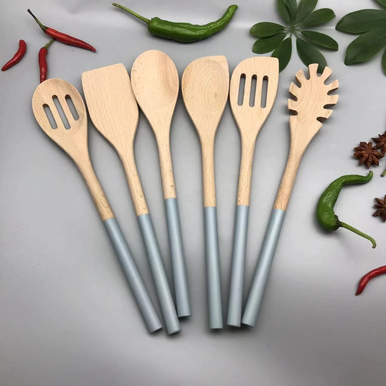 wooden cooking  spatula , folks