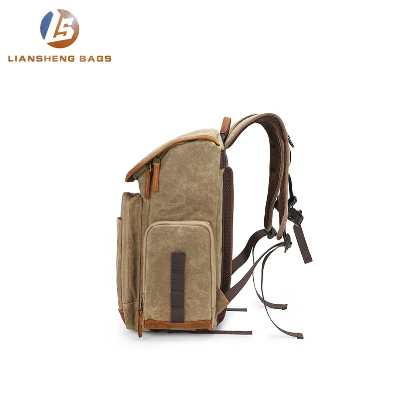 
Outdoor Travel Use Soft Leather DSLR Camera Photography Backpack Bag For Wholesale 