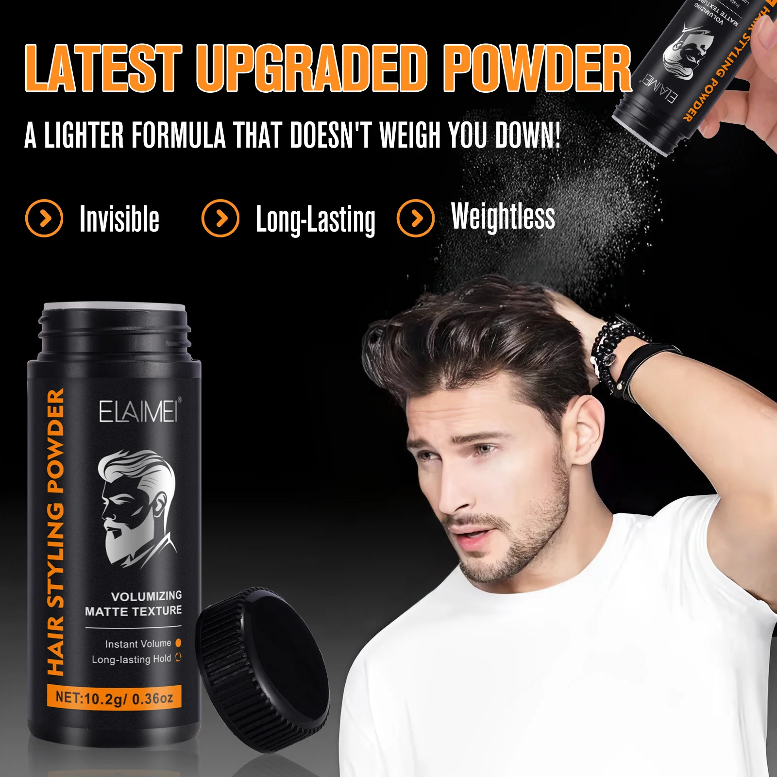 Wholesale New Design Hair Styling Powder Private Label Medium Hold Instant Volume Invisible Hair Texture Powder for Man
