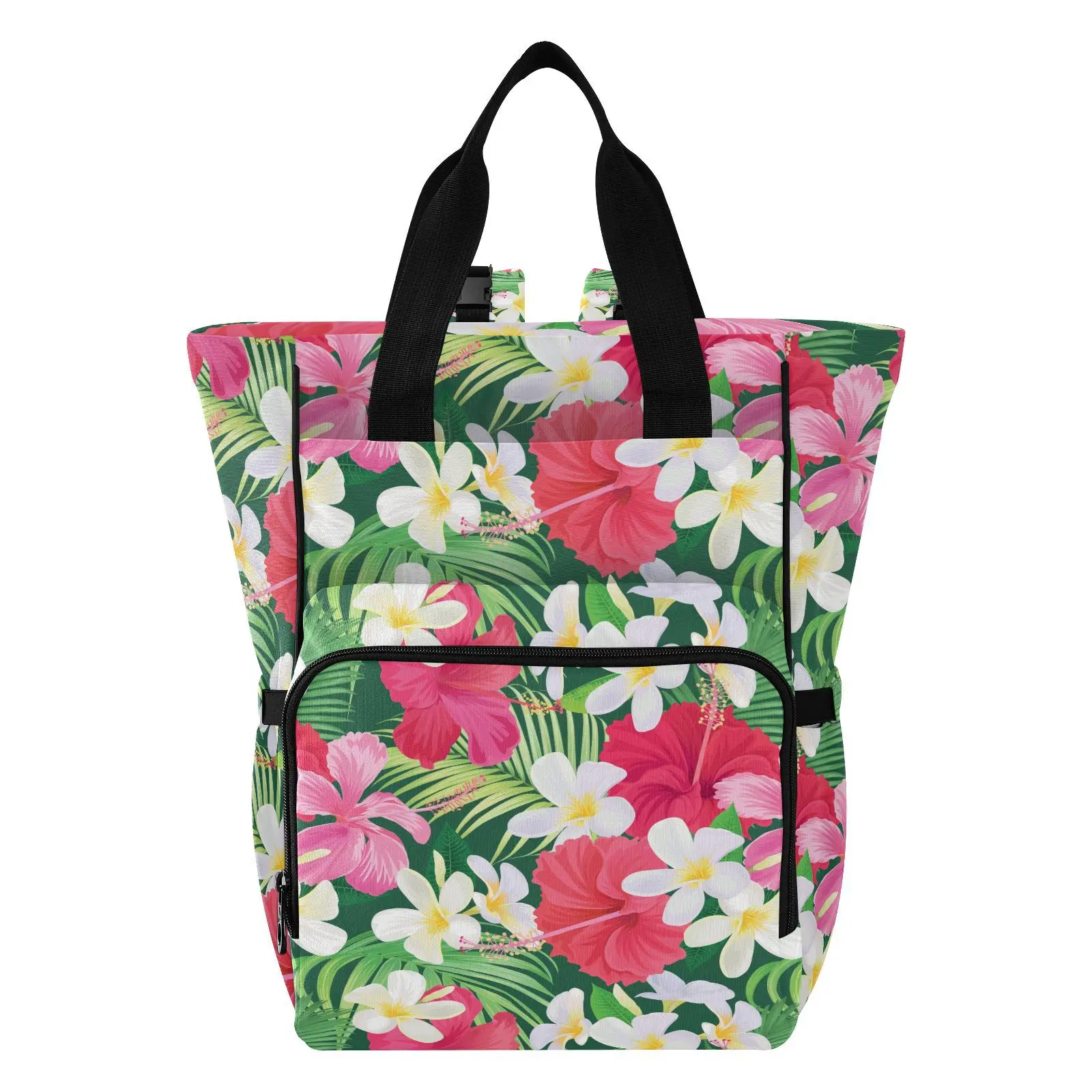 Hawaiian Custom Puakenikeni Flower Waterproof Maternity Mummy Nappy Bags Portable Baby Stroller Mummy Travel Diaper Bags
