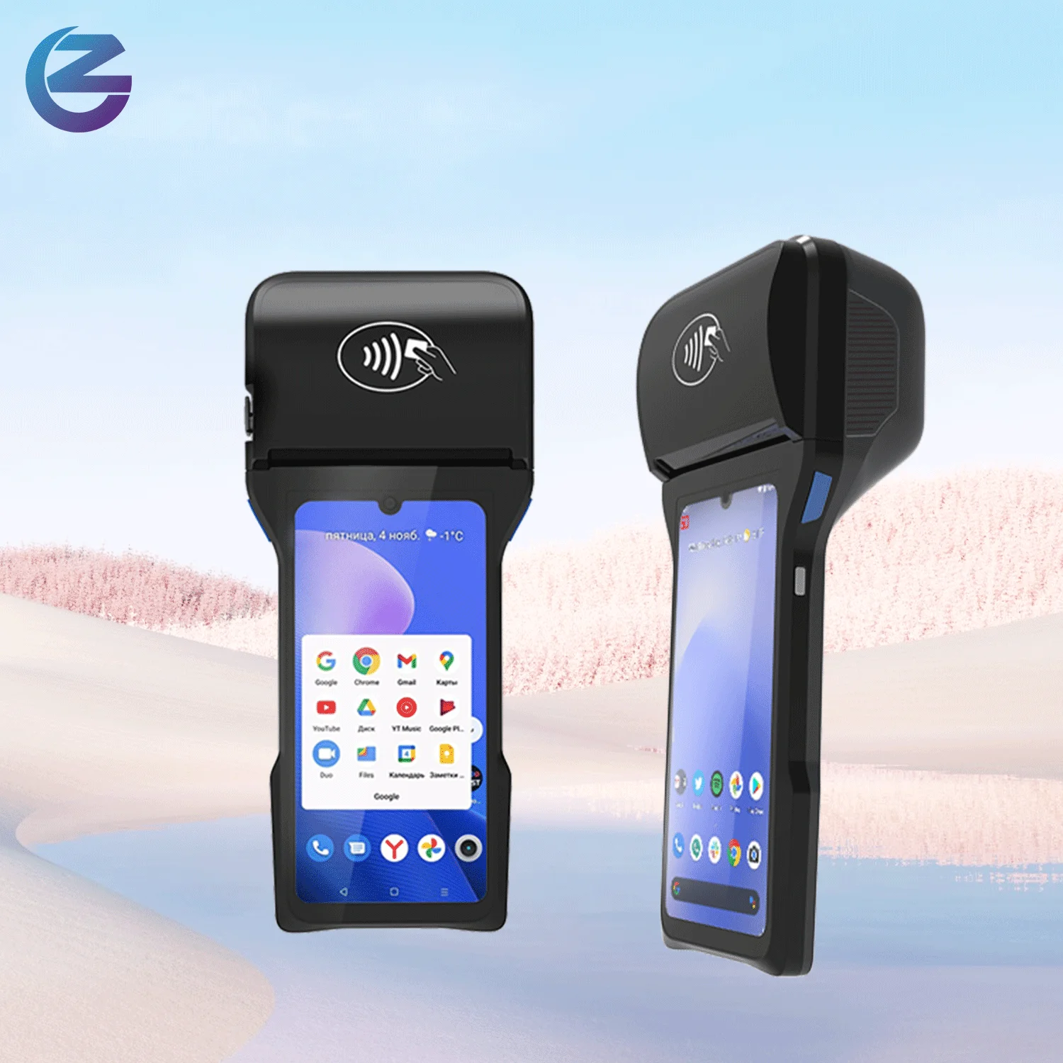 6.26 Inch 80mm portable bt mobile thermal printer Z93 wholesale pos machine cashe register lottery pos systems