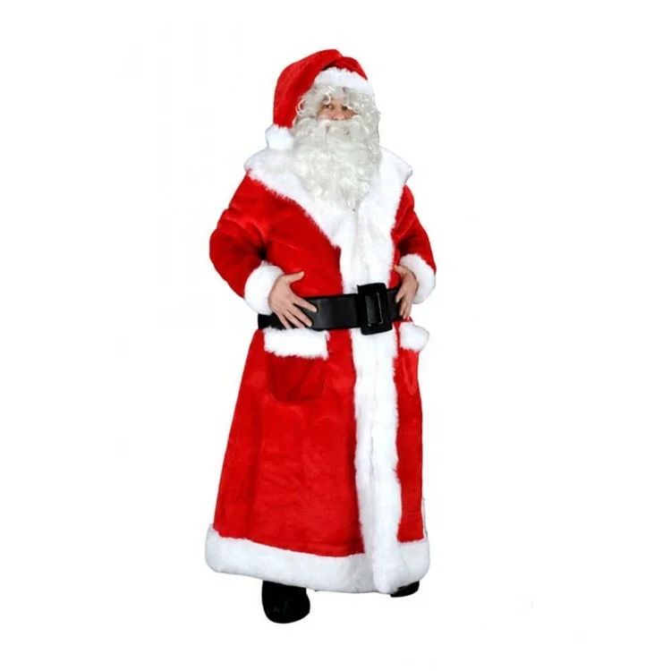 N256 Cartoon Cosplay Party Father Christmas Santa Claus Fancy Dress Mascot Costumes