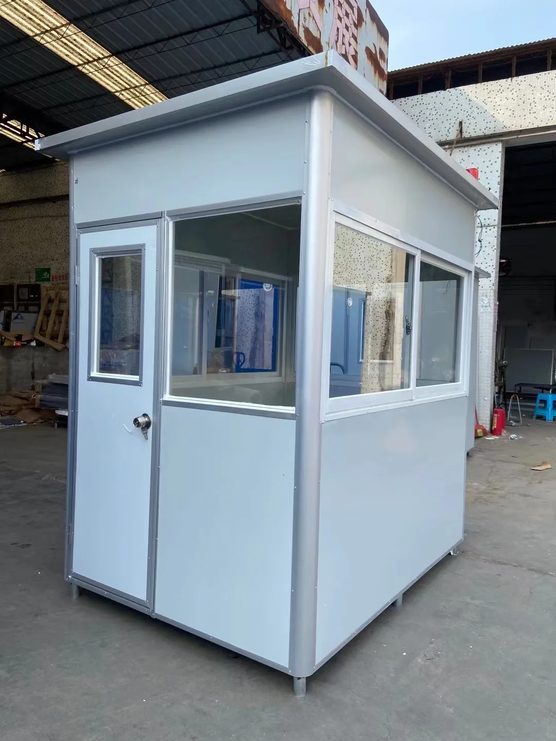 movable Economic guard shacks prefabricated modular portable kiosk guard booth