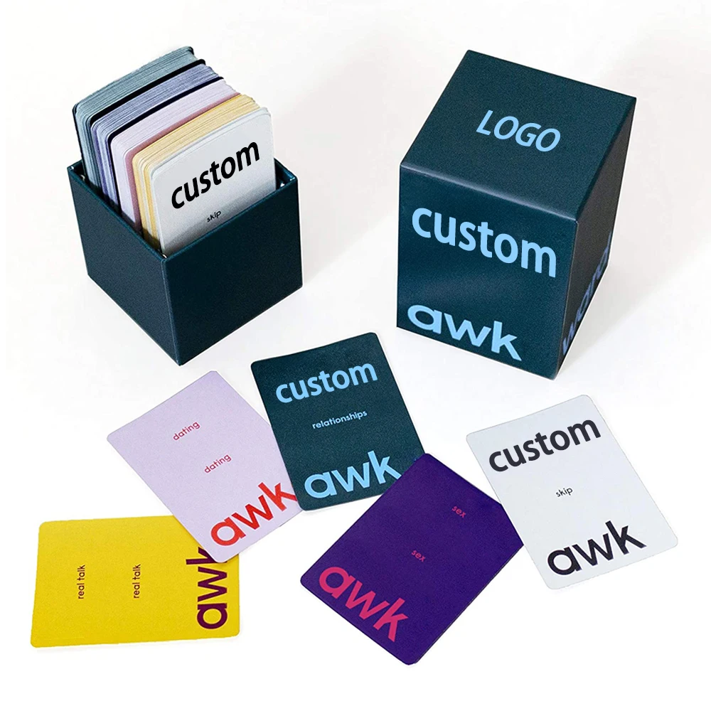 Custom Print Drinking Game Question Card Deck With Box