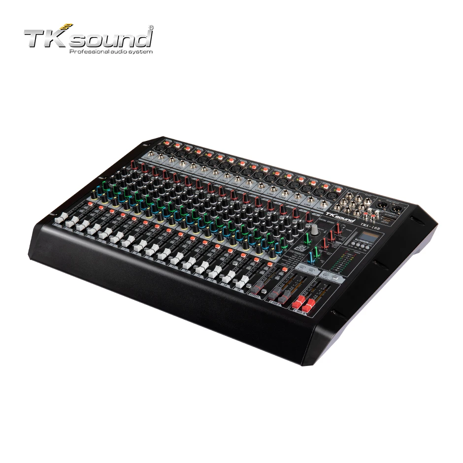 TKsound Professional Digital Audio Mixer Interface 16 Channels Console for Stage Dj Show