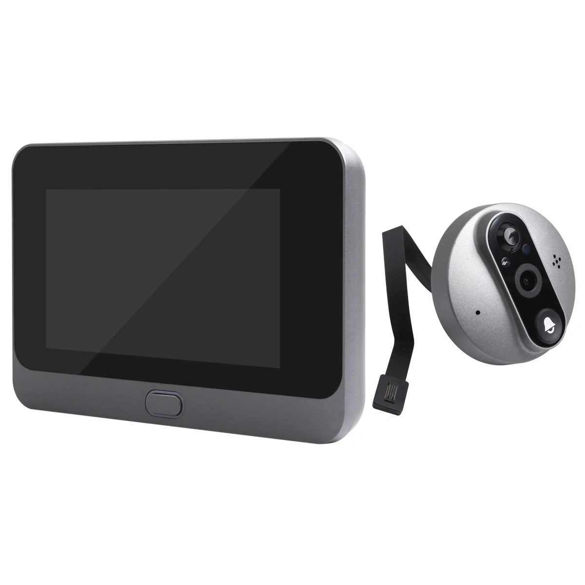 Wifi Tuya Door Peephole Blink Video Doorbell Mini Camera Black