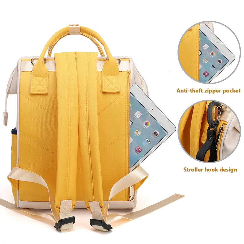 Pink 3 in 1 Multi-Function Baby Backpack Waterproof Outdoor Sports Baby Bag newborn reusable maternity Mummy Diaper Backpack Bag