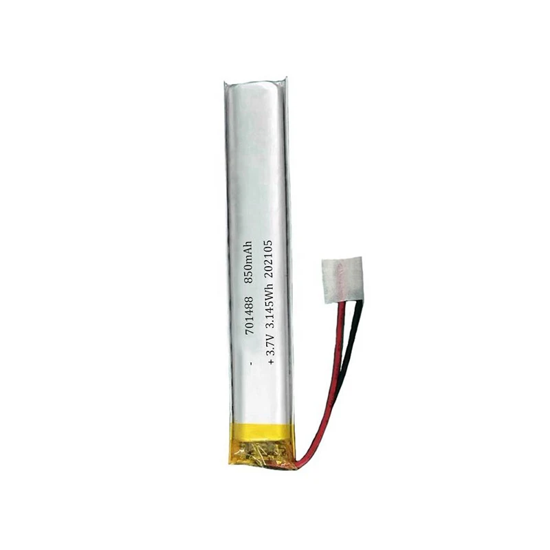 Free Sample Rechargeable Lithium Battery 701488 850mAh 3.7V Ultra-thin Lipo Battery For Reading Pen With PCM And Wires