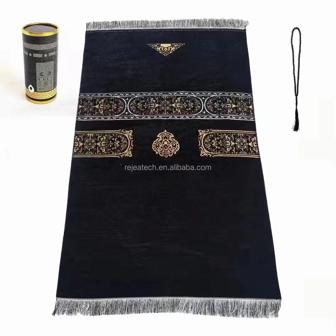 2024 Sajadah Anti-slip Islam Prayer Mat 33 Prayer Beads Prayer Rug Portable Bucket Gift Box Ramadan Decorations Hajj Gift 2024