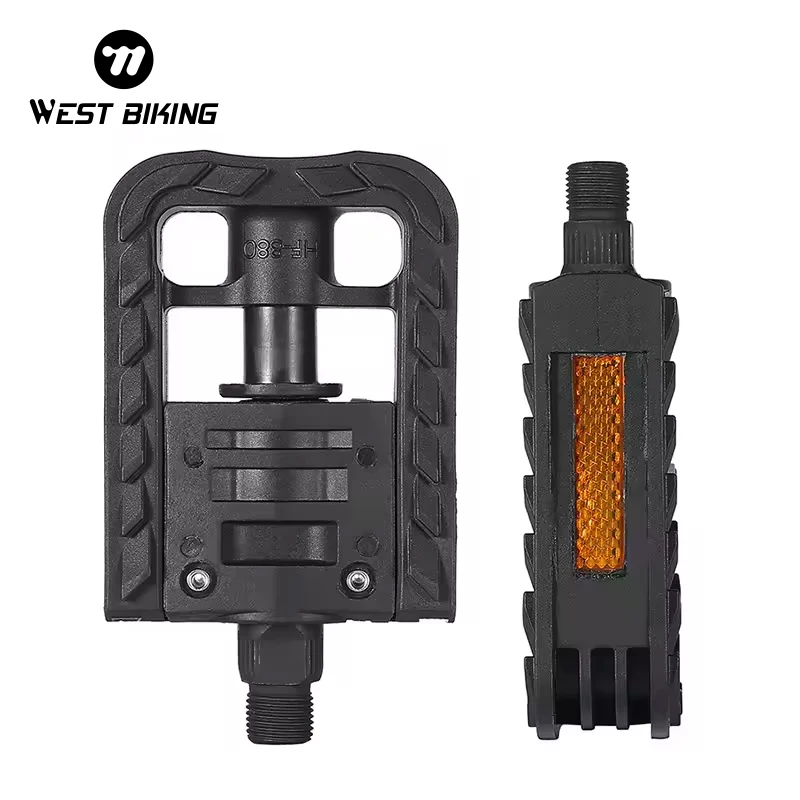 WEST BIKING Bicycle Pedal Nylon Mountain Anti-slip Road Bicycle Pedals Ultralight Outdoor Sports Mountain Custom Bike Pedals