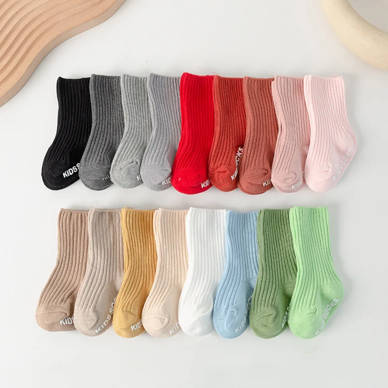 High Quality Multicolor Soft Infant Toddler Socks Organic Cotton Grip Kids Socks Anti Slip Socks For Children