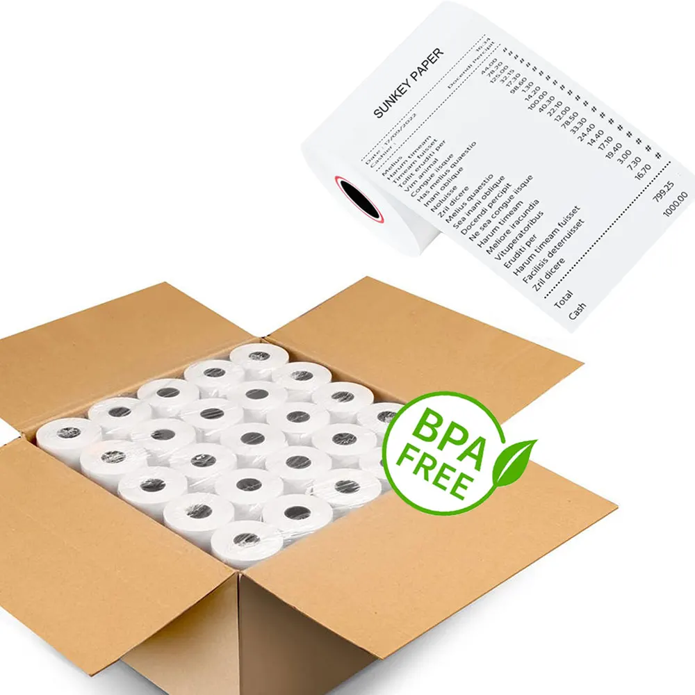 A Grade 44x70 57x40 57x50 79x70 79x80 80x80 Atm Bill Pos Vouchers Ticket Receipt Arcade Lottery Cash Register Thermal Paper Roll
