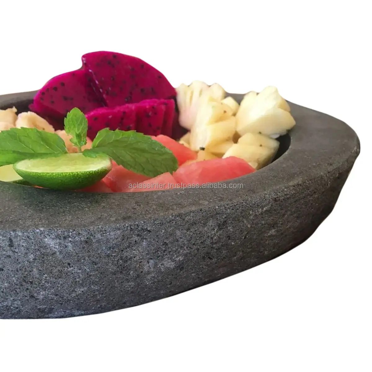 
Anyer Natural Stone Salad Bowl Amazing hand crafted from 1 solid river stone 