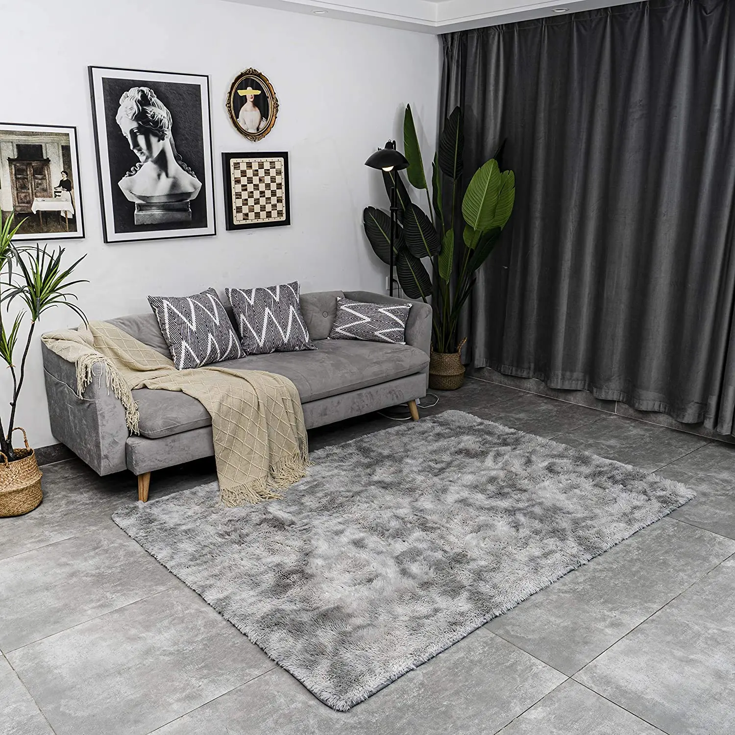 BSCI high quality super soft smooth fluffy silk floor area rug carpet for living room