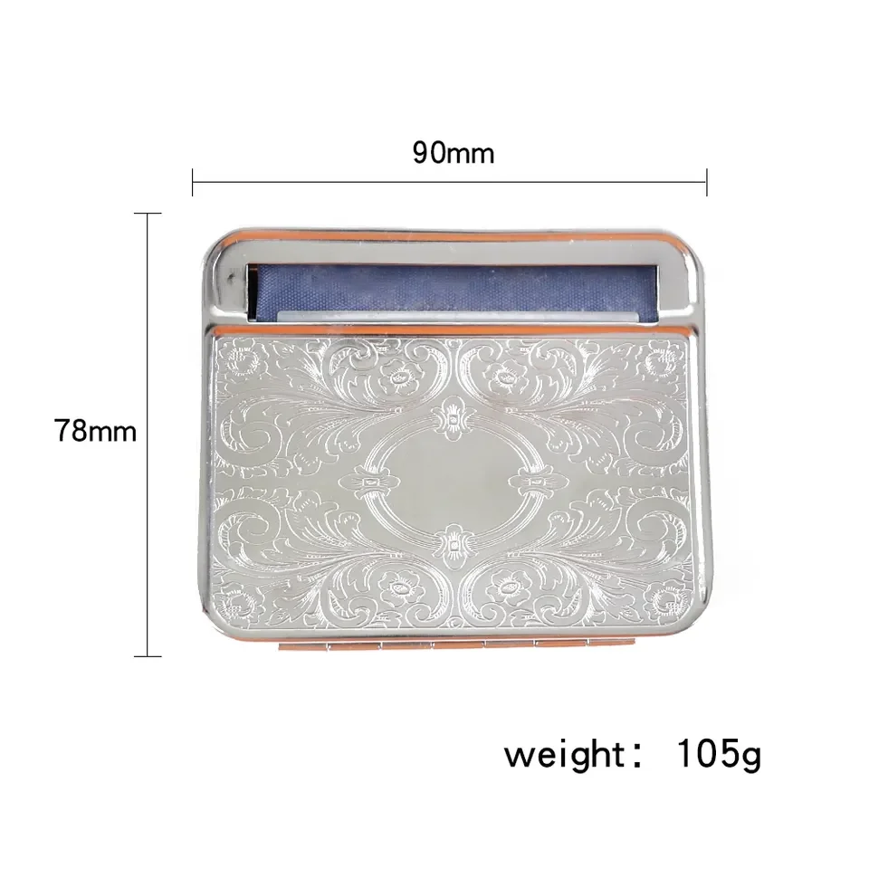 Metal Steel Cigar Smoking Rolling Paper Maker Tobacco Rolling Machine Rolling Box Tobacco Smoking Accessories Roller
