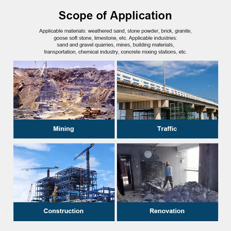 Mobile mini small used granite glass rock crasher ores hammer crushing machine stone crusher